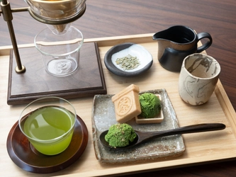 “宇治和束園カフェ”にて日本茶ドリップ体験を組み合わせた 「宇治抹茶・ほうじ茶ジェラート食べ比べセット」の提供を開始