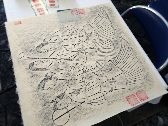 高松塚古墳壁画 西壁女子群像(飛鳥美人)の乾拓見本