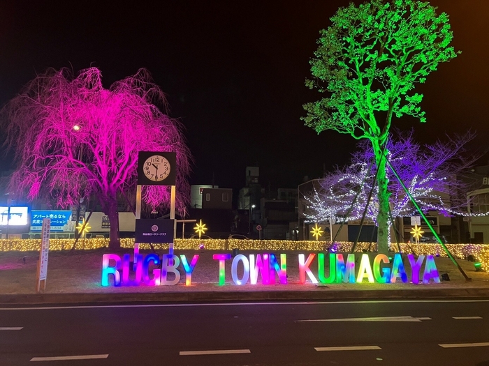 熊谷駅イルミネーション_AXIZ Light演出昨年の様子