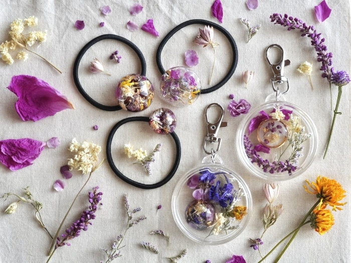 レジンアクセサリーのワークショップ