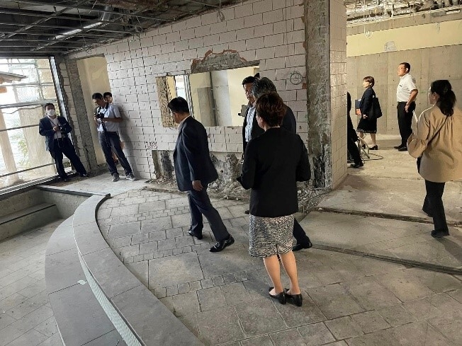 銀波荘 視察風景