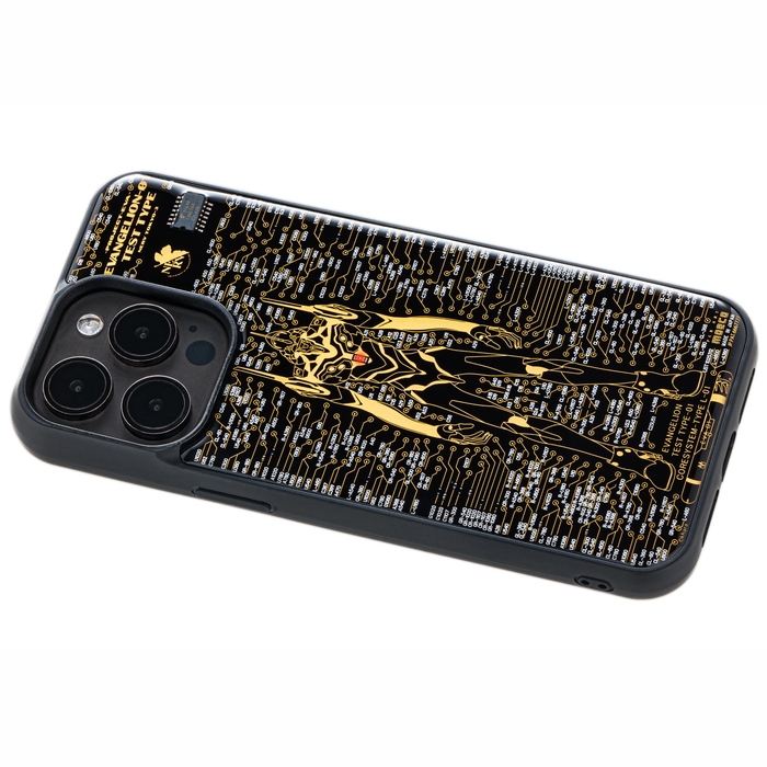 FLASH EVA01 基板アート iPhone 15Pro Maxケース ななめ