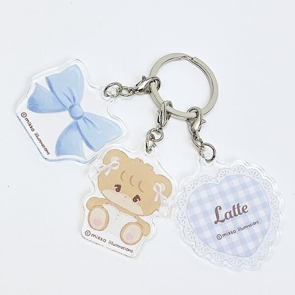 mikkoの3連アクリルキーホルダー