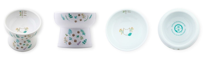 猫用　脚付ウォーターボウル　ハイタイプ　BOTANICAL GARDEN