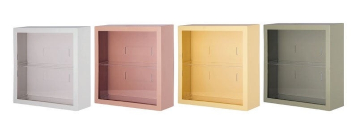 【カラー】ホワイト/レッドブラウン/イエロー/グリーン  【サイズ】幅24.8cm×高さ24.8cm×奥行8cm  【JAN】4953980290229/4953980290236/4953980290243/4953980290250