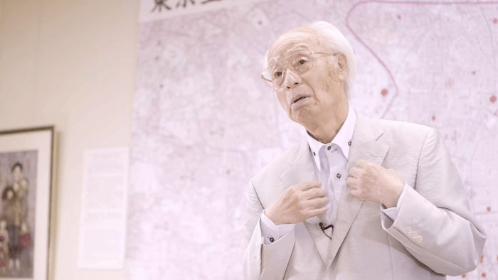 映画「紡ぎ」語り部 藤間宏夫さん