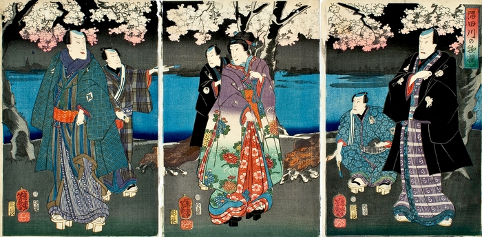 (Photo_05) 隅田川の夜桜　一恵斎芳幾　文久元年(1861)　［後期展示］