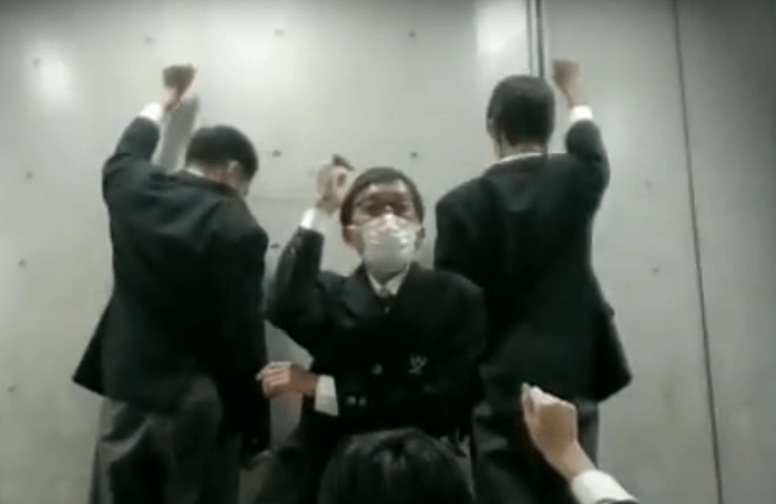 (生徒が作った動画作品の一場面)