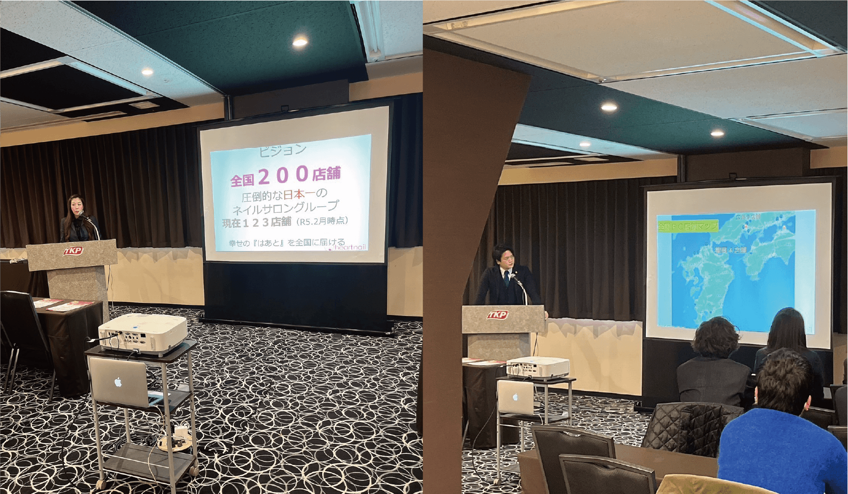 (左)代表取締役社長 小原 麻央 (右)取締役副社長 嶋嵜 匠