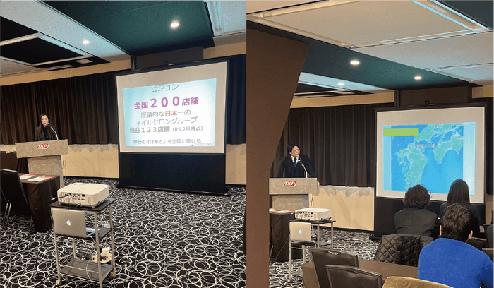 (左)代表取締役社長 小原 麻央 (右)取締役副社長 嶋嵜 匠