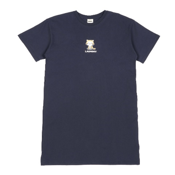 Tシャツワンピ ネイビー (表)