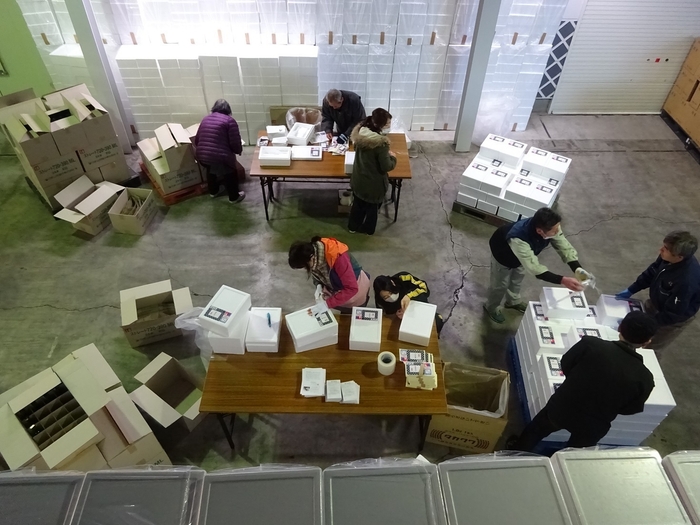 梱包の様子(昨年)