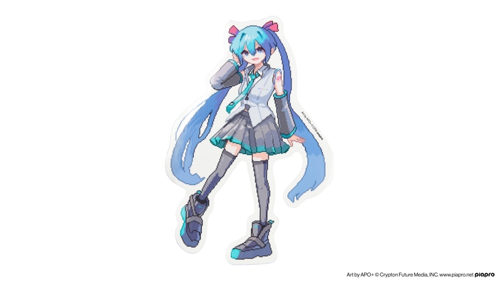 初音ミク ラージステッカー Art by APO+