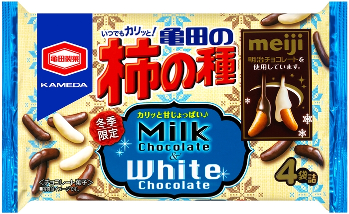 77g 亀田の柿の種 ミルクチョコ&ホワイトチョコ