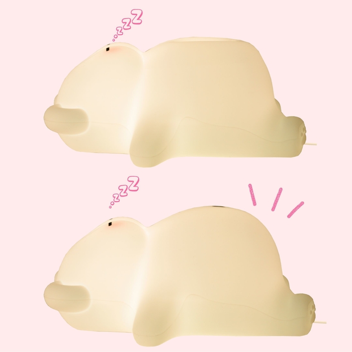 ぐっすりクマさんのシリコンライト　お腹がふくらむ
