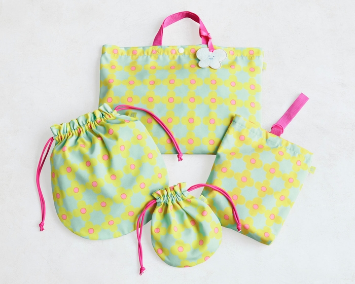 OMAMORI SCHOOL BAG 4点セット(花柄)