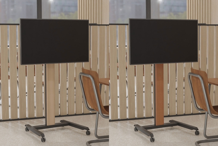 木目調カラー:左) ナチュラル(NT)、右) オレンジ(OR)