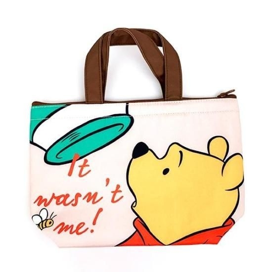 くまのプーさんのフェイスデザインのミニトート