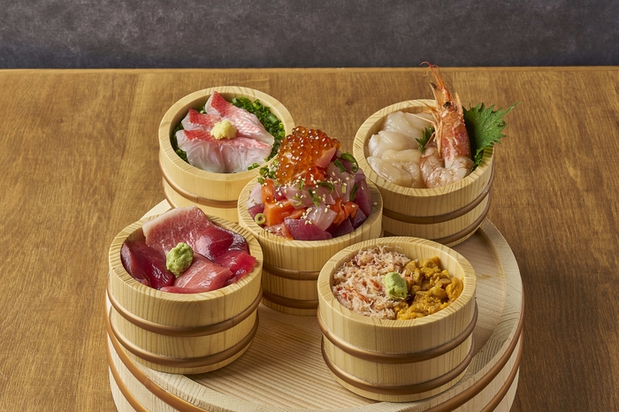 ＜感謝の5種 熱海堪能ミニ桶丼＞