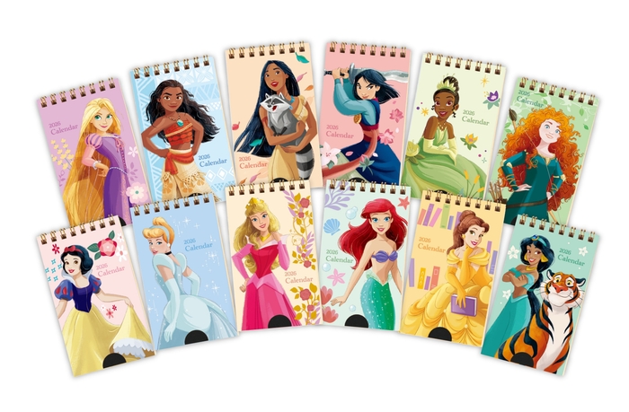 「ディズニープリンセス／ポケットカレンダー」　12種 各1&#44;210円(税込)