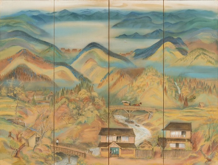 福田豊四郎《故山新秋》1926年 東京国立近代美術館蔵