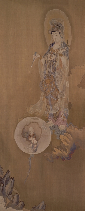 悲母観音図綴織額(綴織部分) 二代川島甚兵衛作 明治28年(1895)  東京国立博物館蔵