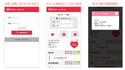 ベビーカーでの電車移動をサポートする「駅すぱあと for Pigeon.info」リリース！
