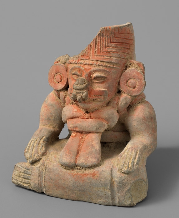 (Photo_01)彩色人物座像 オアハカ地方 6世紀~8世紀 林屋コレクション