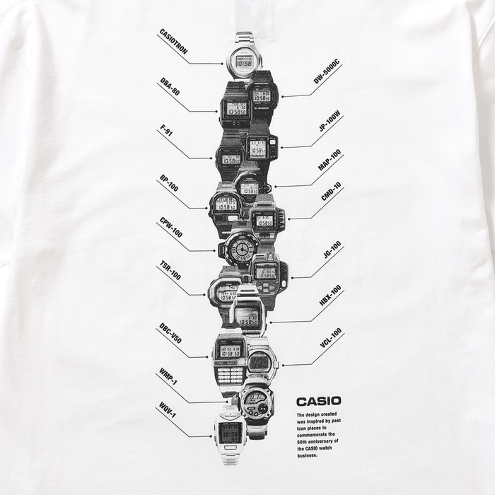 CASIO WATCH 16MODELs T-SHIRT 背面