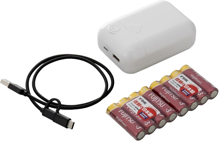 10年保存乾電池付き2ポート乾電池