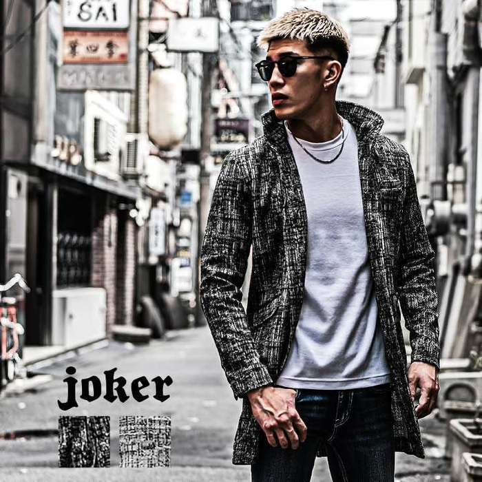 joker モザイクチェックイタリアンコート