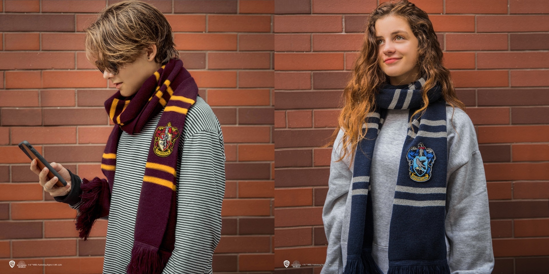 ハリー・ポッター アクリルスカーフ デラックス(左:グリフィンドール/右:レイブンクロー)