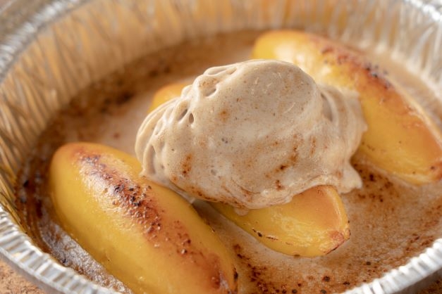 焼きスイートポテトのマロンクリーム添え