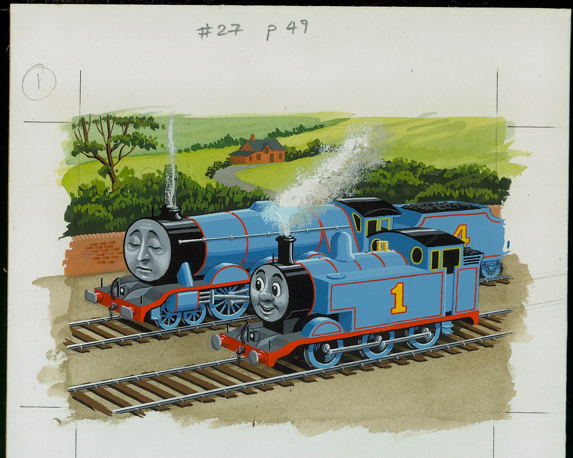 27巻「ほんとうにやくにたつ機関車」より  表紙原画/クライヴ・スポング