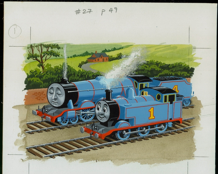 27巻「ほんとうにやくにたつ機関車」より  表紙原画/クライヴ・スポング