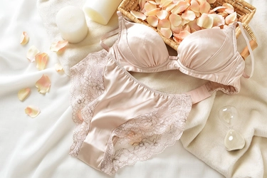 肌にやさしいインナーブランド「E's CREATION」より、 シルクサテンを使用したノンワイヤーブラジャーを発売