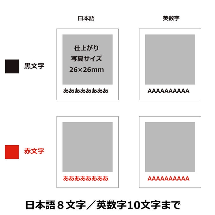 写真の下に文字が入れられます
