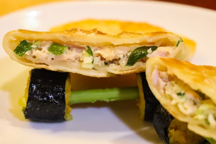 断面 軸はなんと抹茶ポッキー