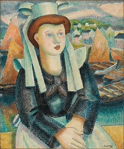 ピエール・ド・ブレ《ブルターニュの女性》1940年 油彩・カンヴァス