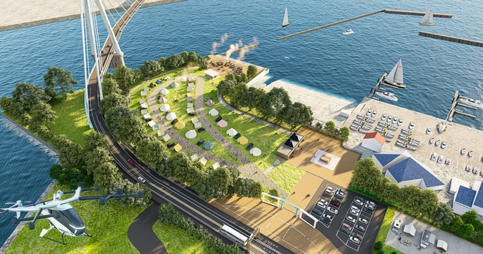 常吉西臨港緑地区域での事業イメージ(俯瞰)