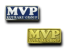 ◆PINS FACTORY（ピンズファクトリー）◆　ピンズ実例No.286株式会社くふ楽　様　「表彰バッジ」★多彩な表彰制度に色違いのピンズを活用