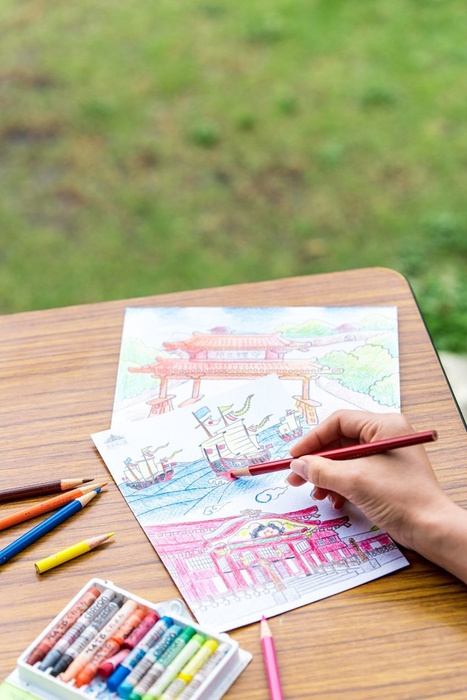 「首里城ぬりえポストカードでお便りを送ろう!」