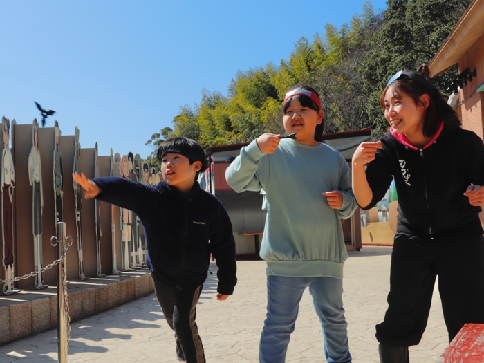 ▲オリジナル手裏剣でゲームに挑め!