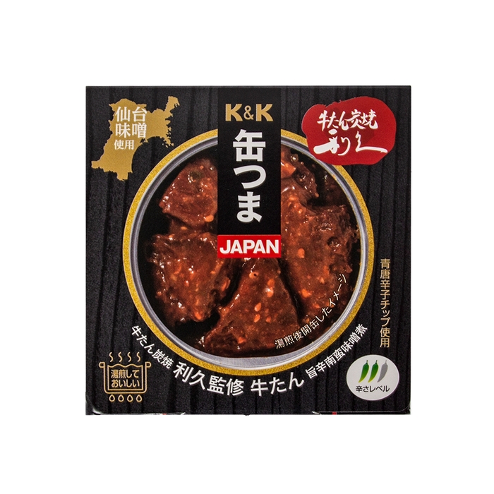 K&K缶つまJAPAN 牛たん炭焼利久監修 牛たん旨辛南蛮味噌煮