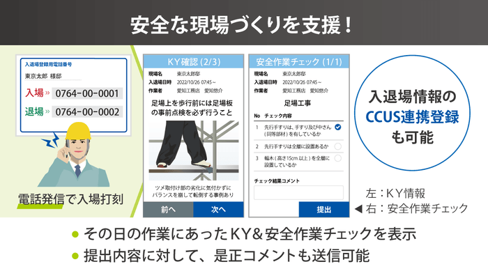 安全な現場づくりを支援!