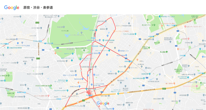 渋谷エリア運行コース