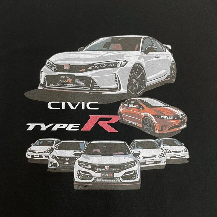 Honda CIVIC TYPE R デザインTシャツ