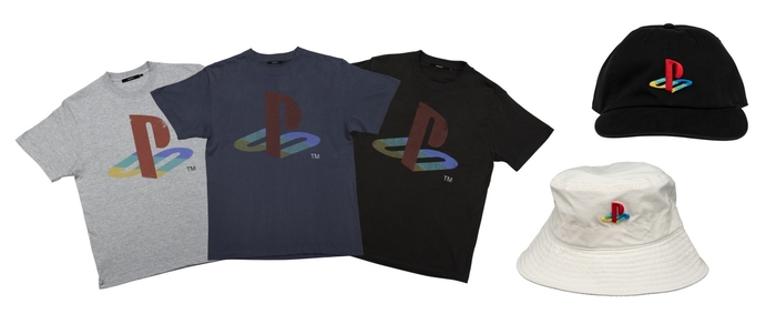 左/Tシャツ、右上/キャップ、右下/バケットハット