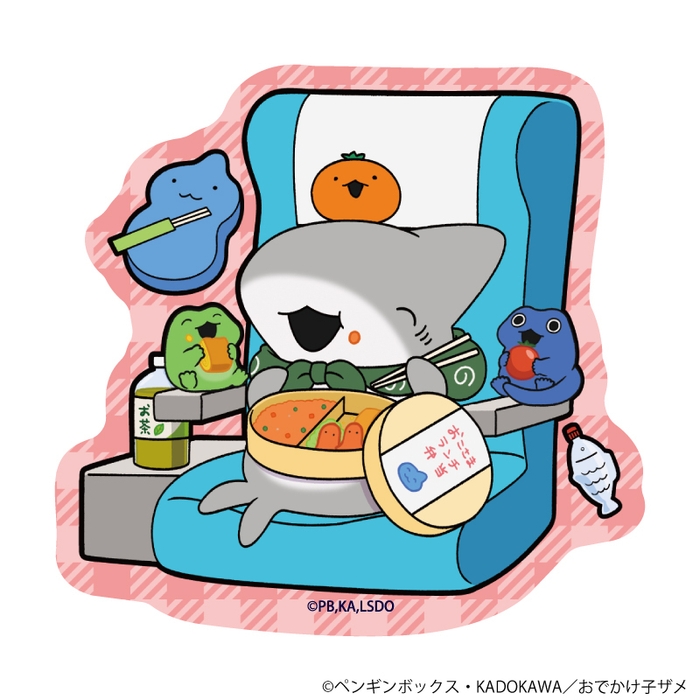 おでかけ子ザメ_ダイカットスマホステッカー(駅弁)