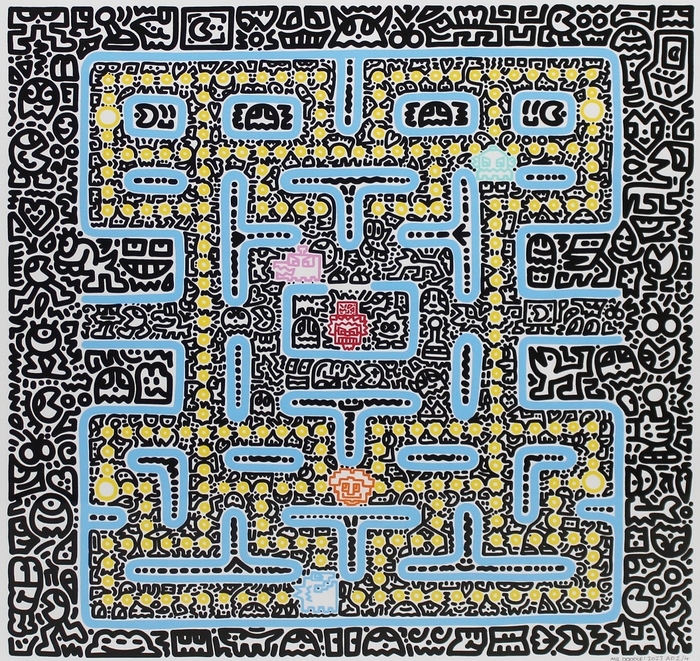 【Mr.Doodle】「Classic Maze」 シルクスクリーン 50×50cm